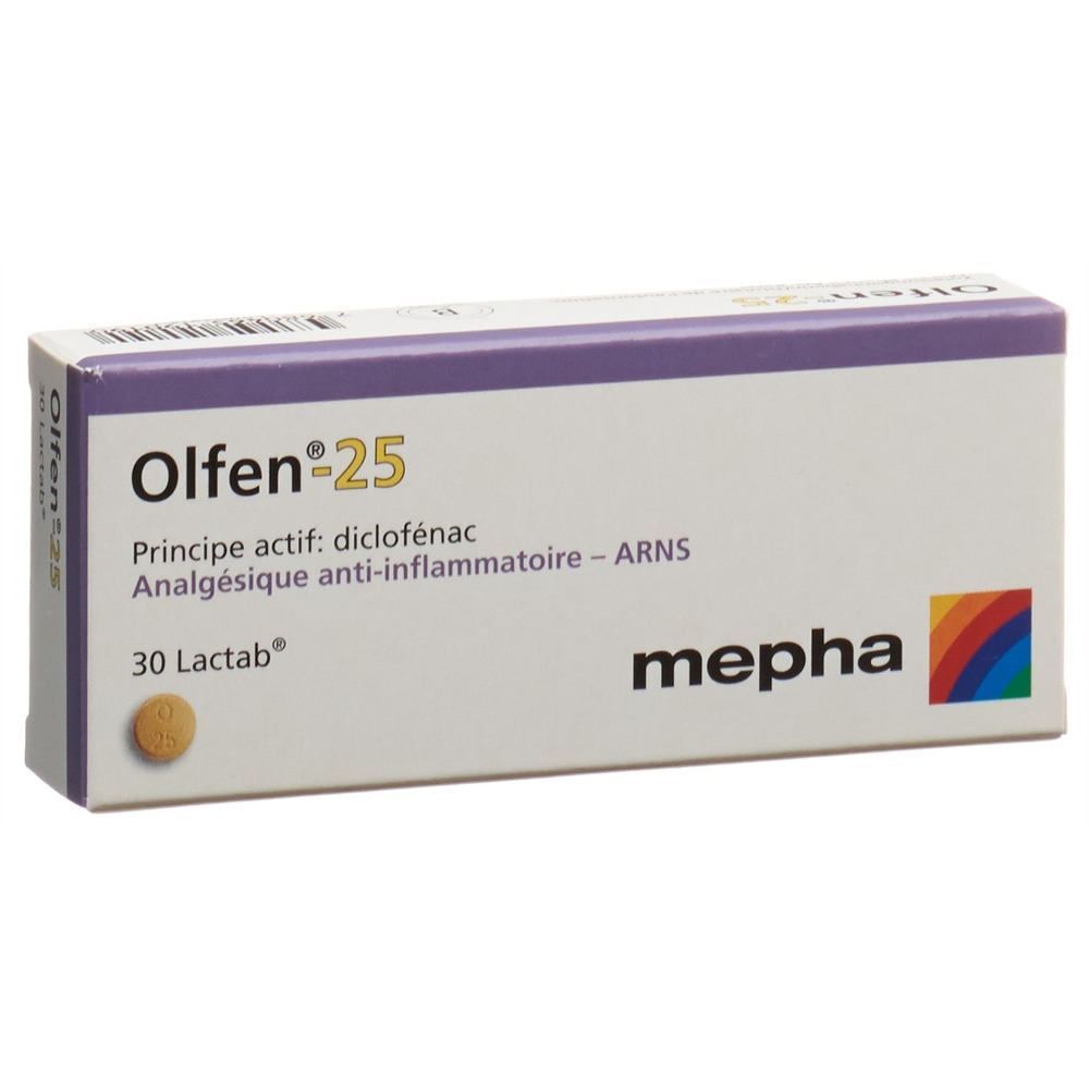 OLFEN Lactab 25 mg blist 30 pce, image 2 sur 2