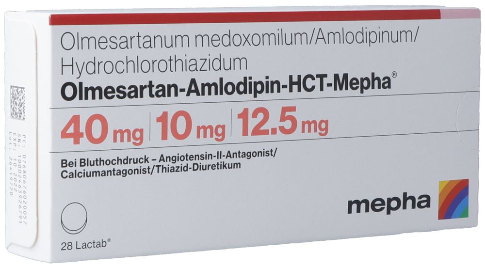 OLMESARTAN AMLODIPINE HCT HCT Mepha, image principale