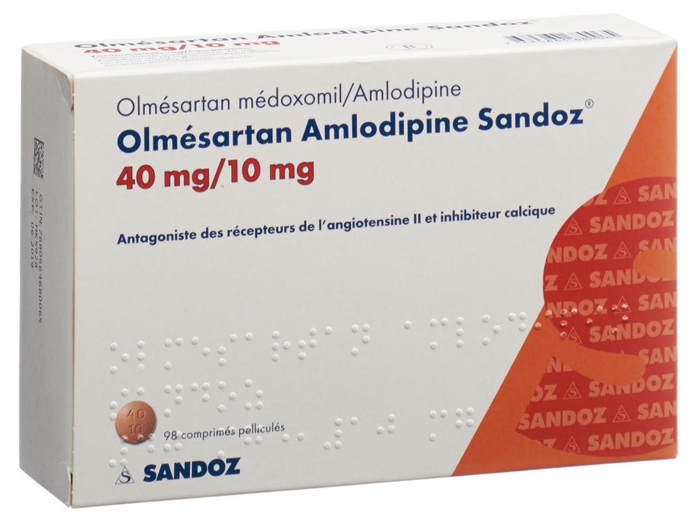 OLMESARTAN AMLODIPINE Sandoz, image 2 sur 2