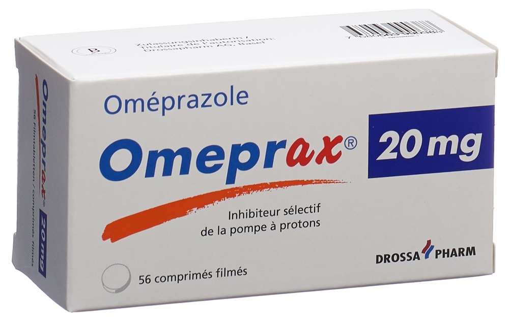 Omeprax cpr pell 20 mg blist 56 pce, image 2 sur 2