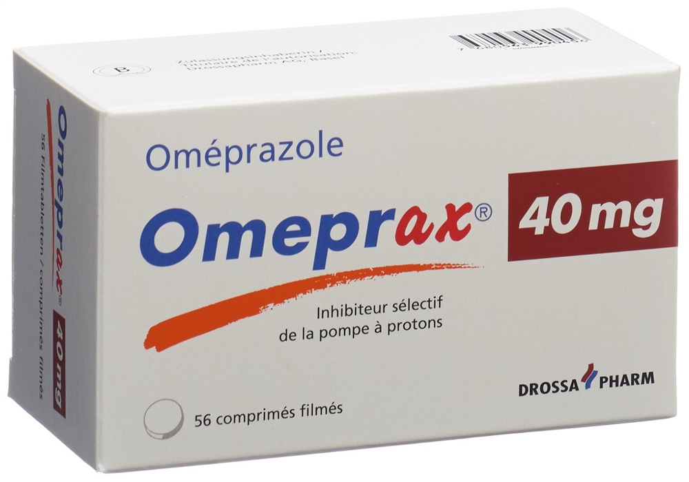 Omeprax cpr pell 40 mg blist 56 pce, image 2 sur 2