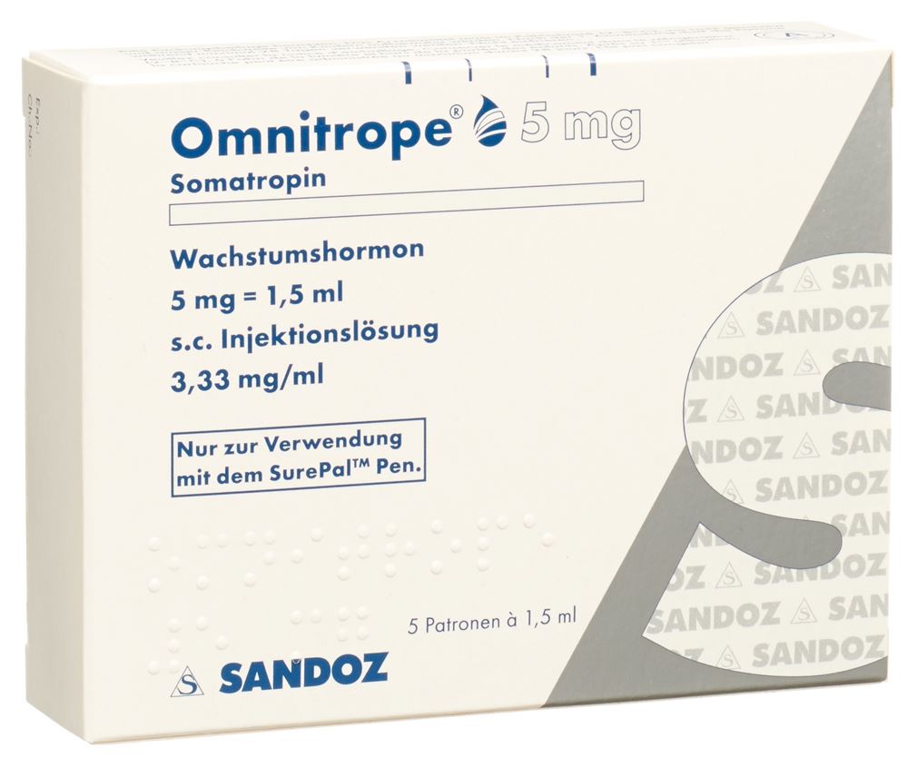 OMNITROPE cartouche pour SurePal 5 mg/1.5ml, image principale