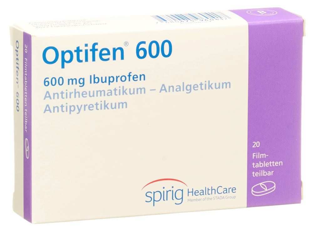 OPTIFEN cpr pell 600 mg blist 20 pce, image principale