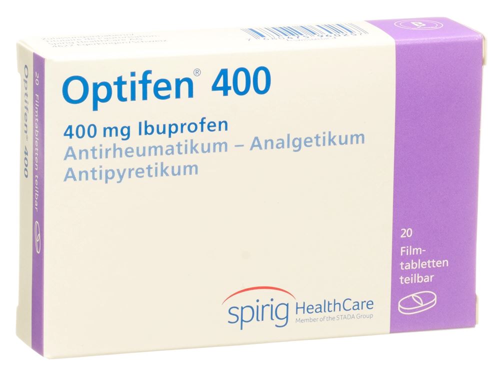 OPTIFEN Filmtabl 400 mg Blist 20 Stk, Hauptbild