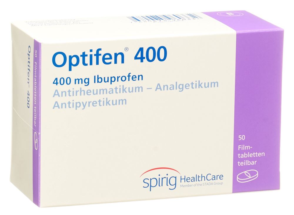 OPTIFEN Filmtabl 400 mg Blist 50 Stk, Hauptbild