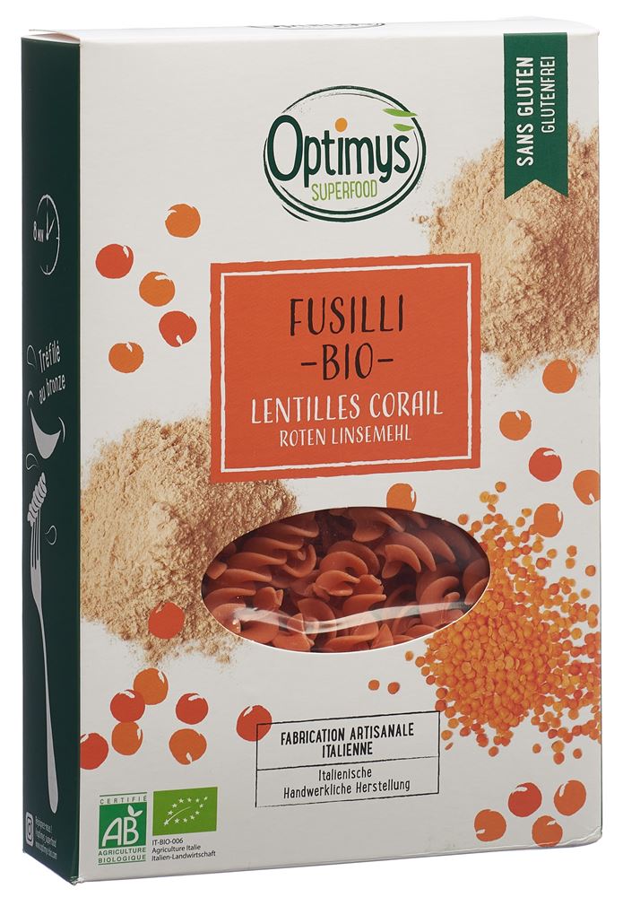 OPTIMYS Fusilli de lentilles corail