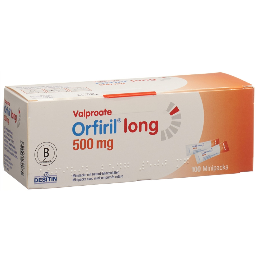 ORFIRIL long Minipacks avec mini-comprimés retard 500 mg, image 2 sur 2