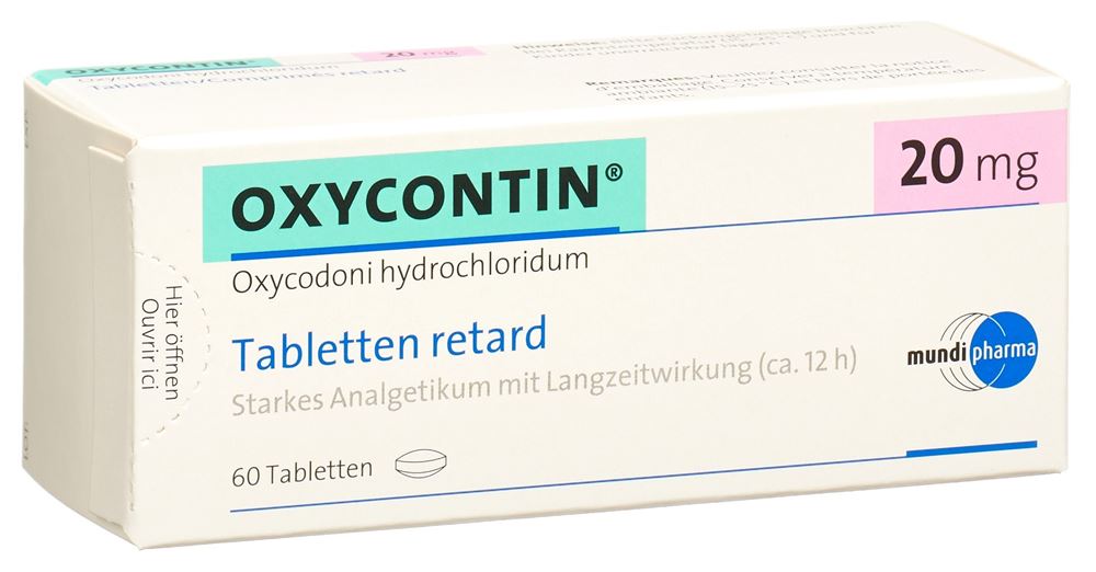 OXYCONTIN cpr ret 20 mg blist 60 pce, image principale