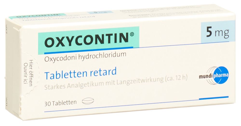 OXYCONTIN cpr ret 5 mg blist 30 pce, image principale