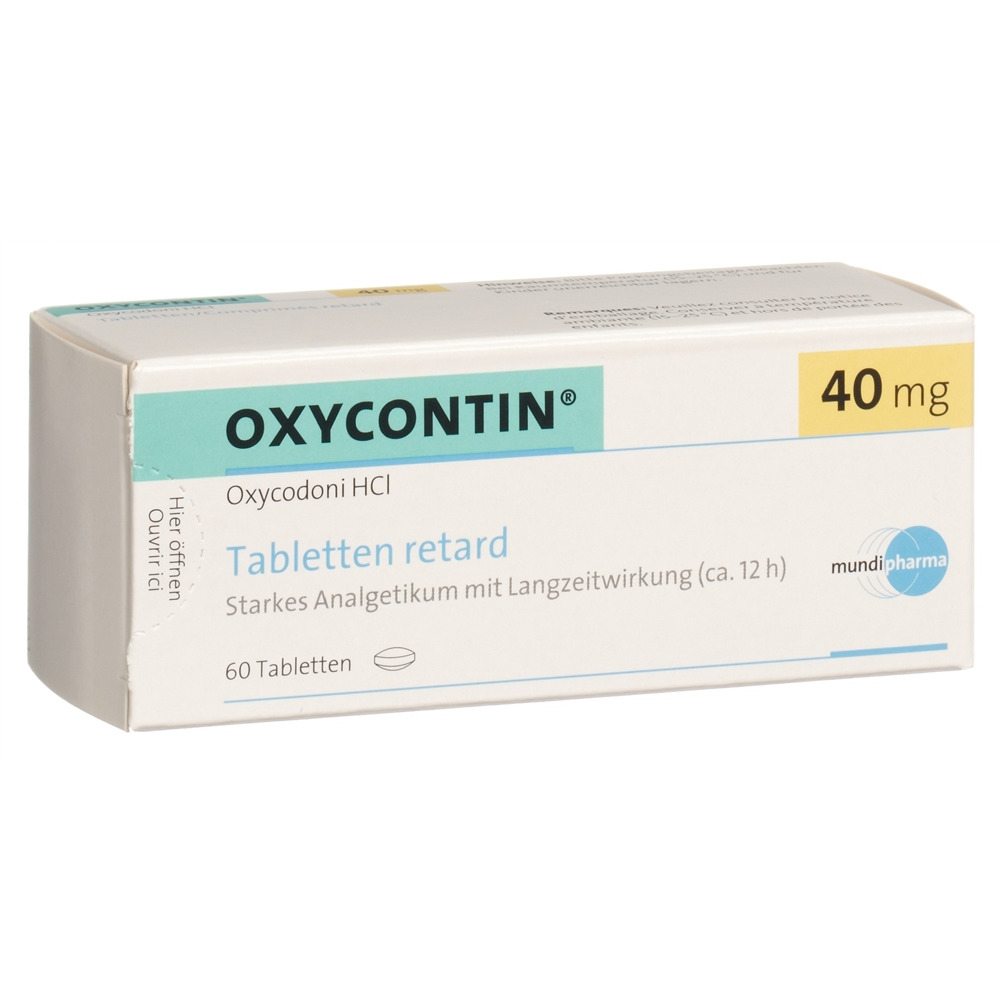OXYCONTIN Ret Tabl 40 mg Blist 60 Stk, Hauptbild
