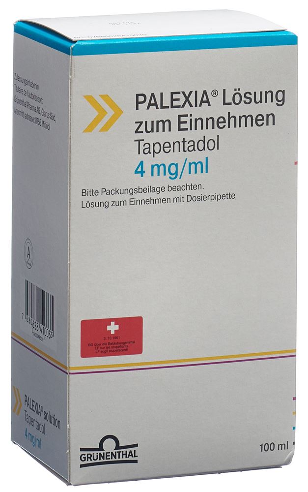 PALEXIA Lös 4 mg/ml Fl 100 ml, Hauptbild