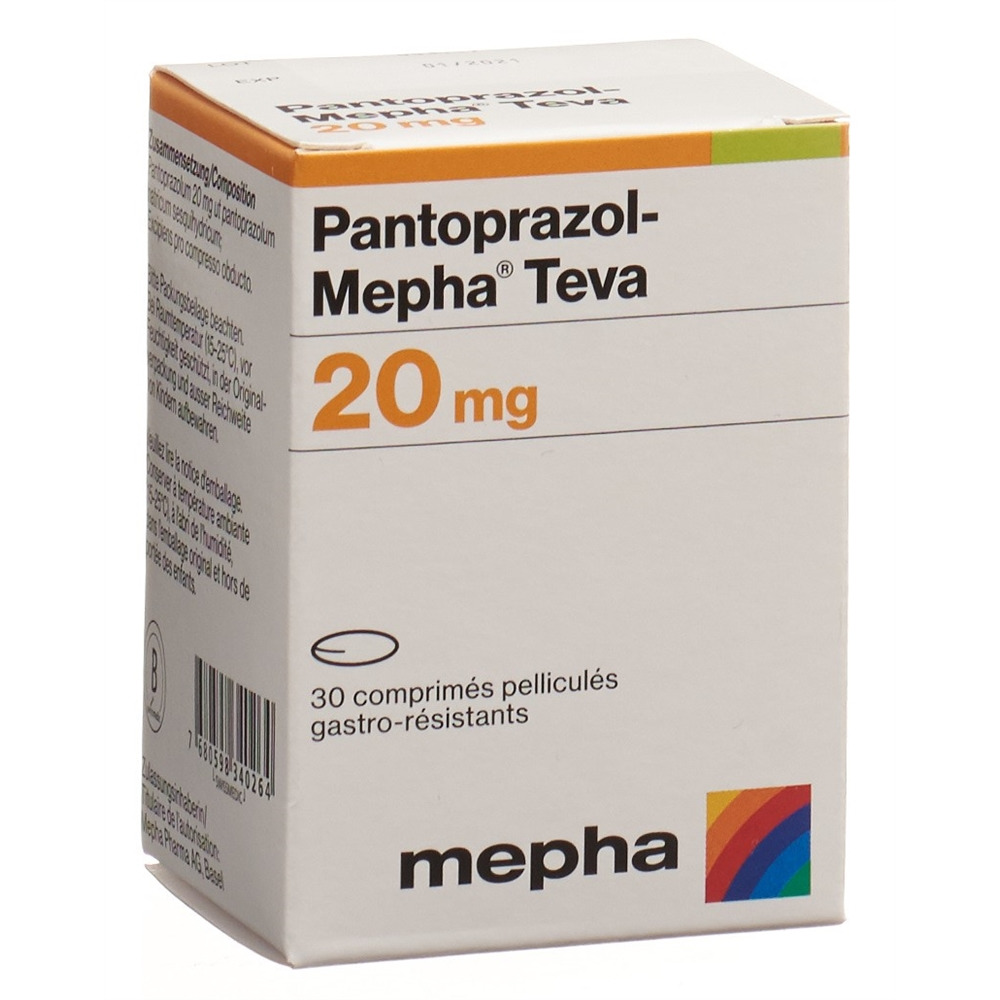 Pantoprazol-Mepha Teva Mepha Teva 20 mg, image 2 sur 2