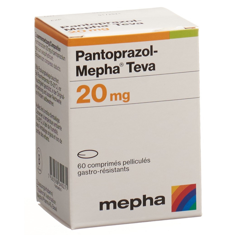 PANTOPRAZOLE Mepha Teva 20 mg, image 2 sur 2