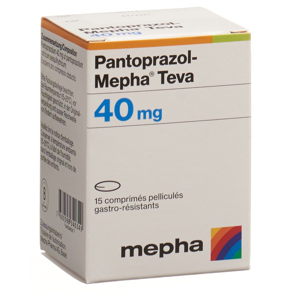 PANTOPRAZOLE Mepha Teva 40 mg, image 2 sur 2