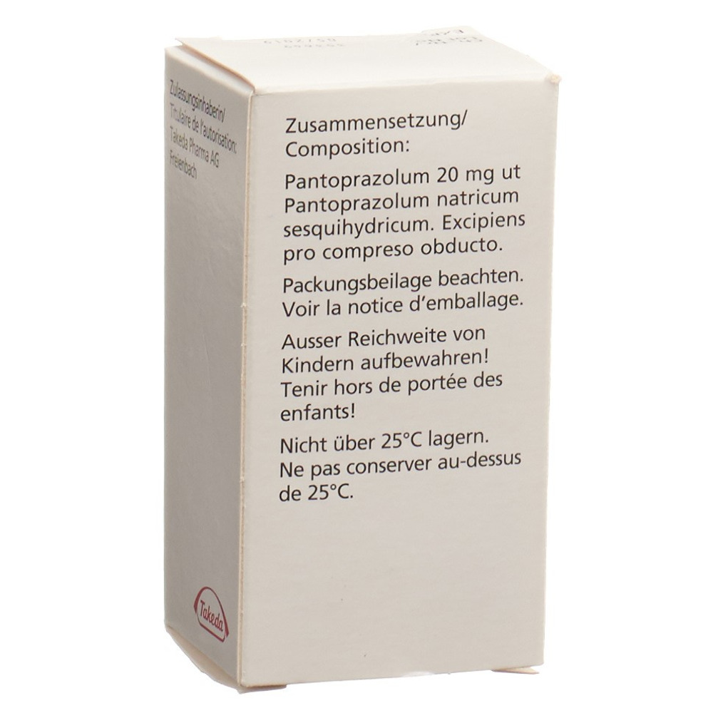 PANTOZOL cpr pell 20 mg bte 120 pce, image 2 sur 2