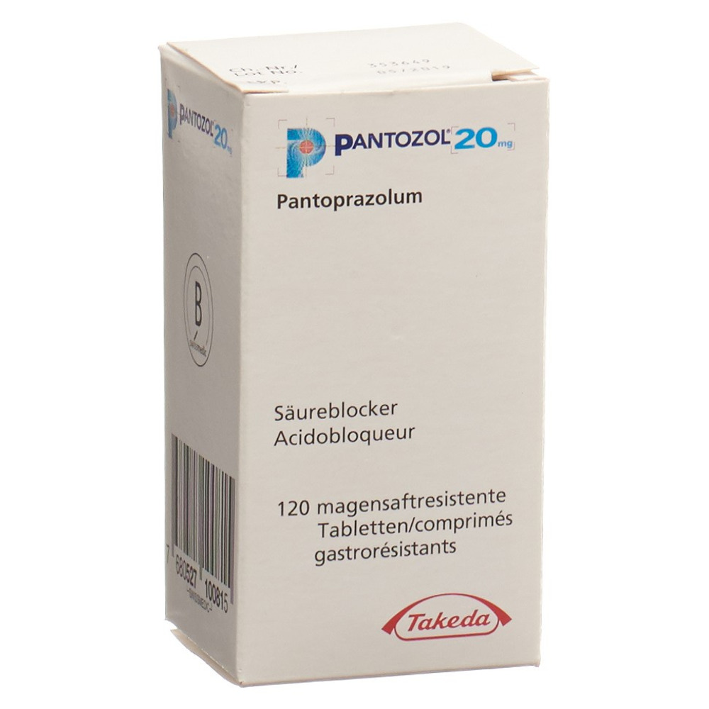 PANTOZOL cpr pell 20 mg bte 120 pce, image principale