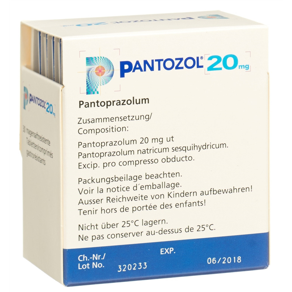 PANTOZOL cpr pell 20 mg PocketPack 30 pce, image 2 sur 2