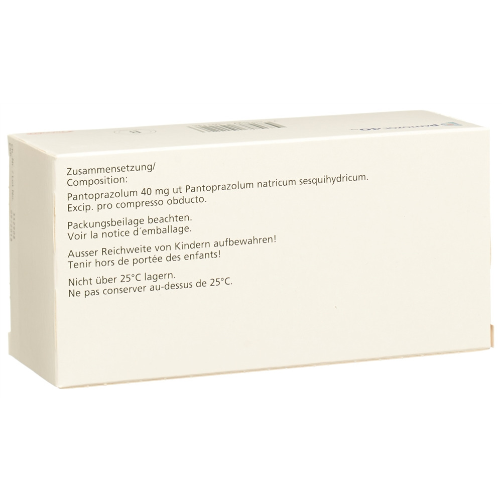 PANTOZOL cpr pell 40 mg blist 100 pce, image 2 sur 2