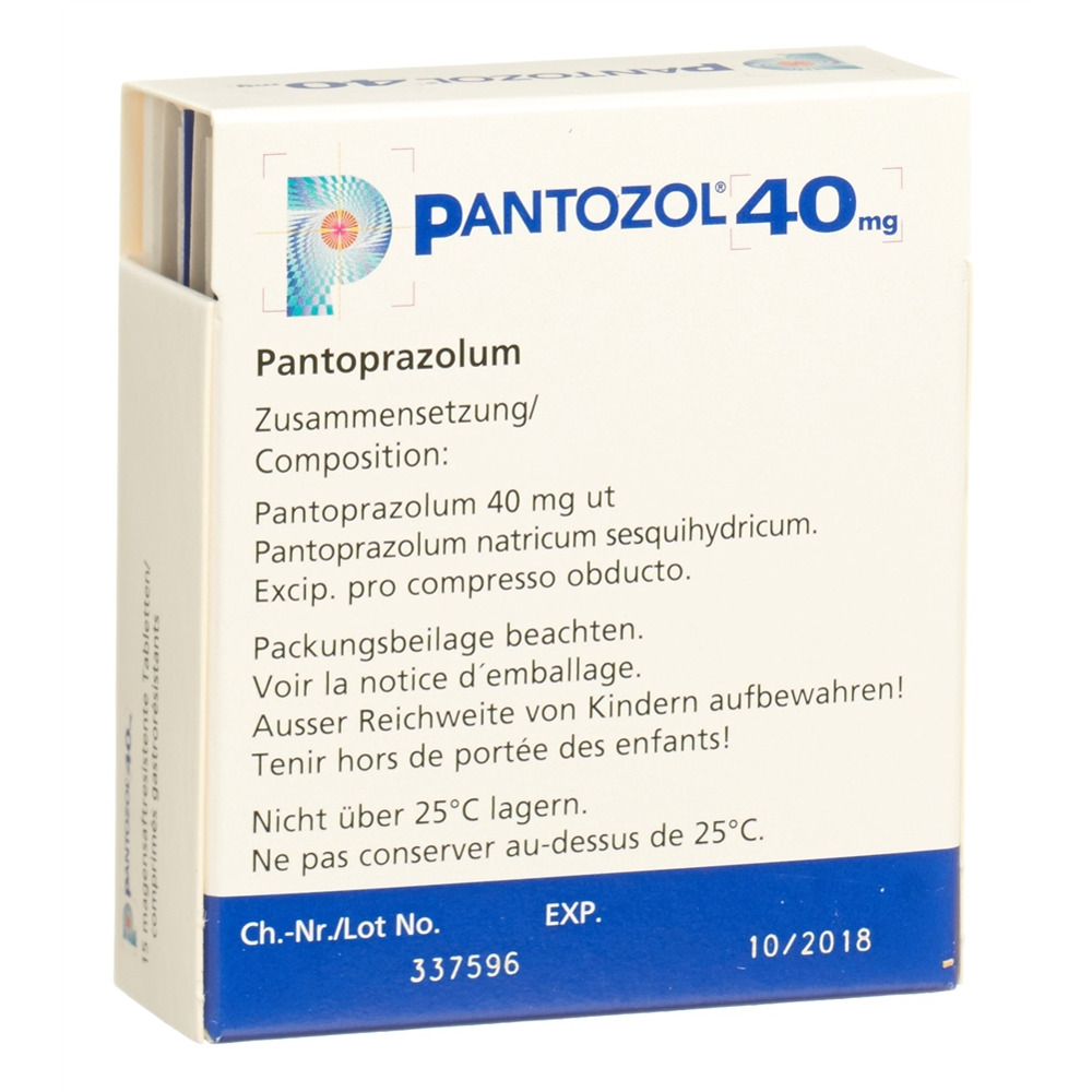 PANTOZOL cpr pell 40 mg PocketPack 15 pce, image 2 sur 2