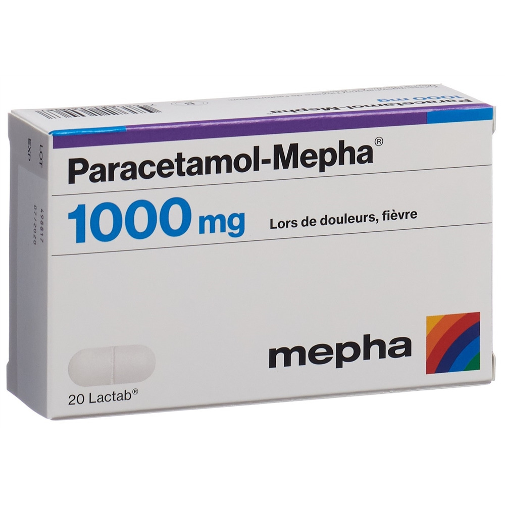 PARACETAMOL Mepha 1000 mg, image 2 sur 2