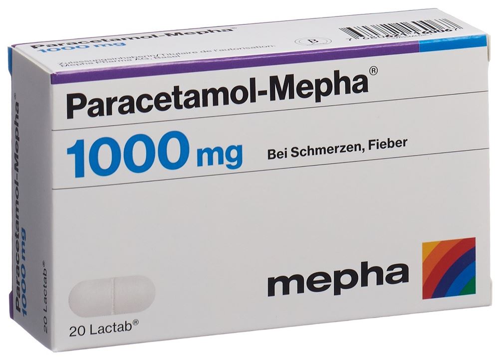 PARACETAMOL Mepha 1000 mg, image principale