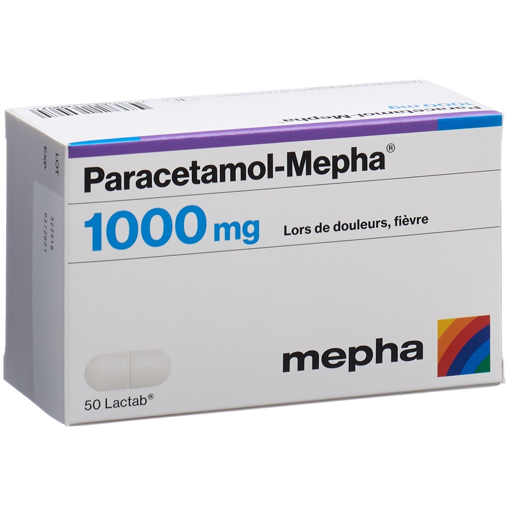 PARACETAMOL Mepha 1000 mg, image 2 sur 2