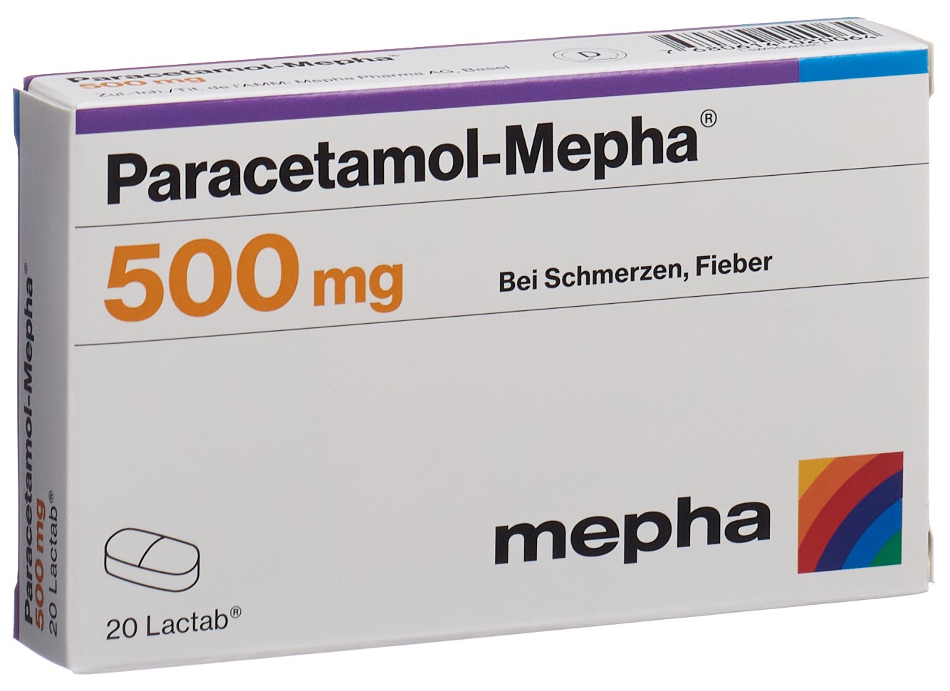 PARACETAMOL Mepha 500 mg, image principale