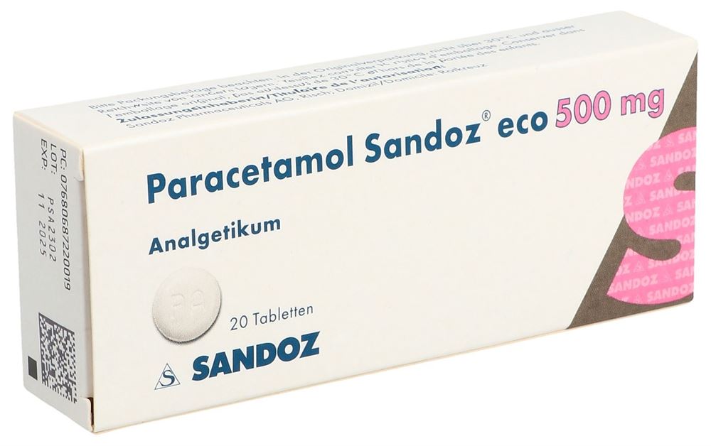 PARACETAMOL Sandoz eco 500 mg, Hauptbild