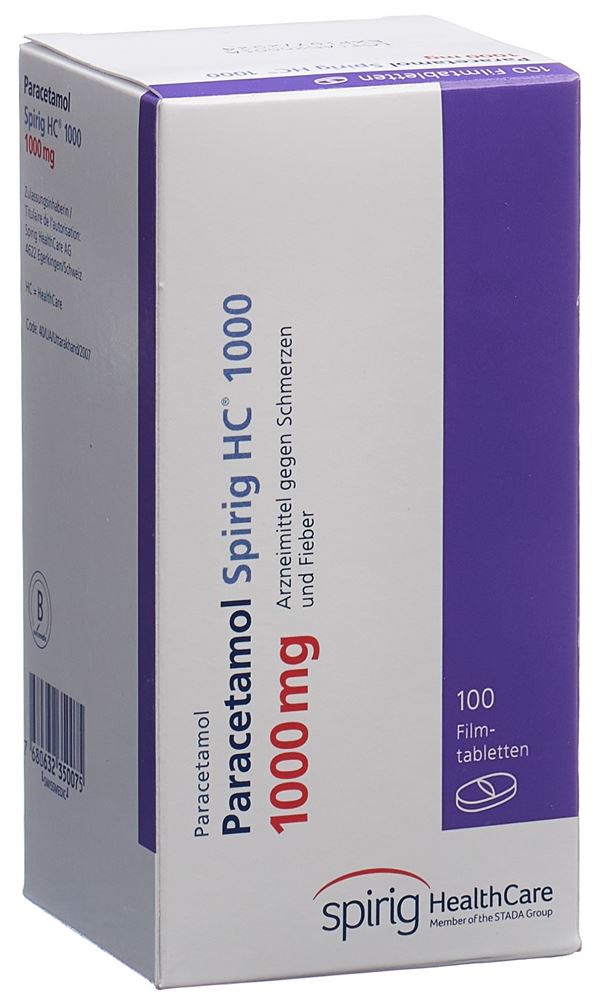 PARACETAMOL Spirig HC 1000 mg, image principale