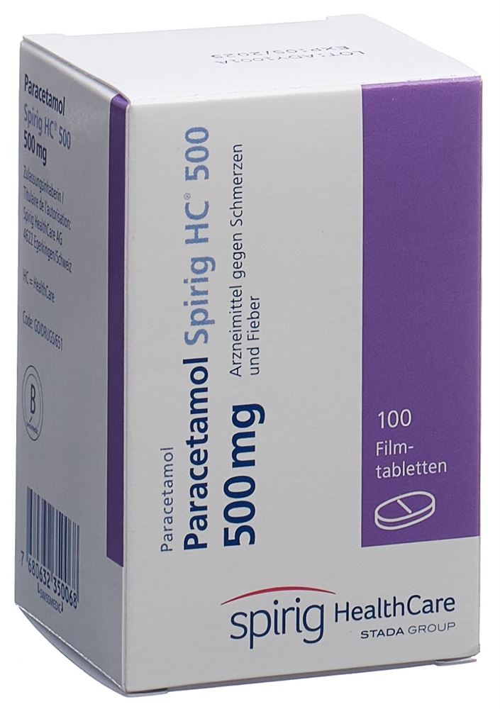 PARACETAMOL Spirig HC 500 mg, image principale