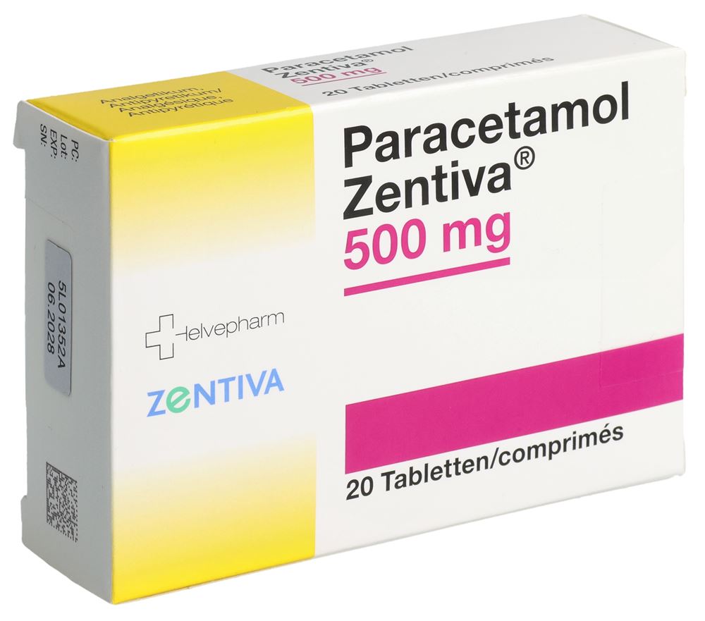 PARACETAMOL Zentiva 500 mg, image principale