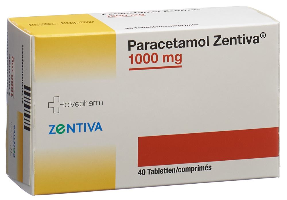 PARACETAMOL Zentiva Tabl 1000 mg Blist 40 Stk | Online bestellen