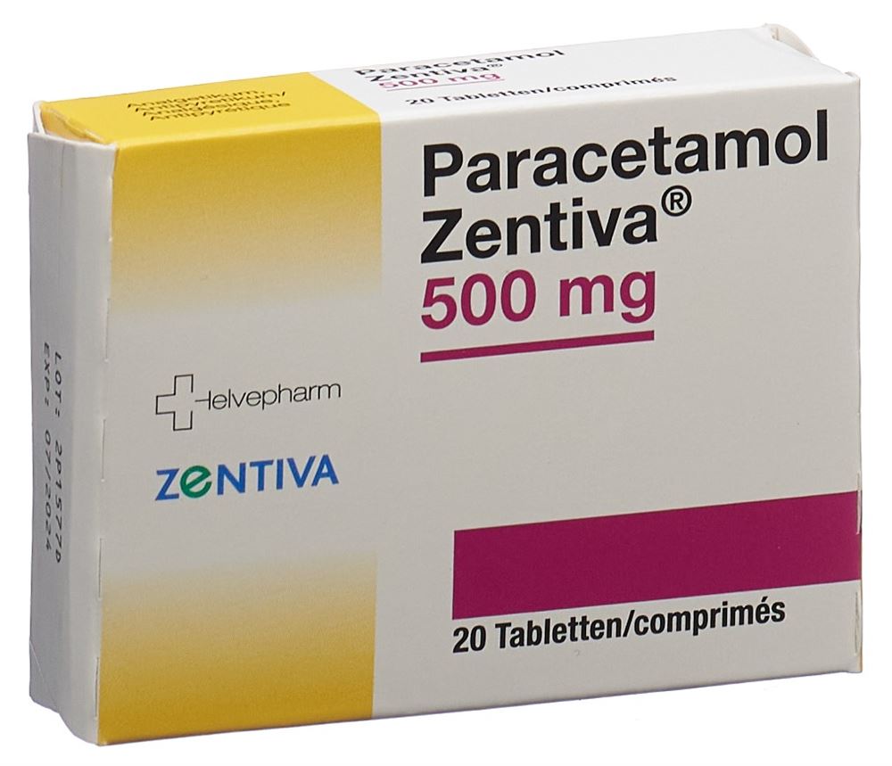 PARACETAMOL Zentiva 500 mg, Hauptbild