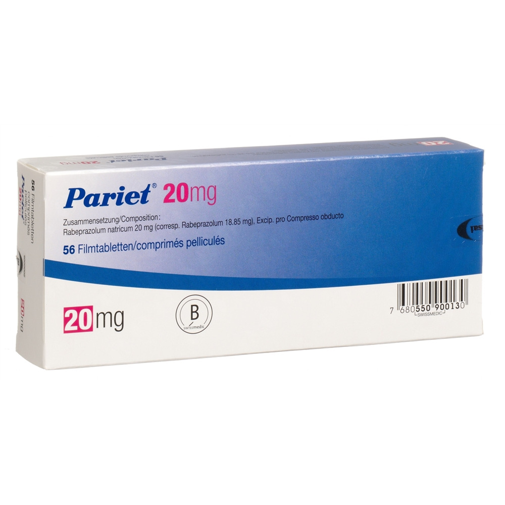 PARIET cpr pell 20 mg blist 56 pce, image 2 sur 2