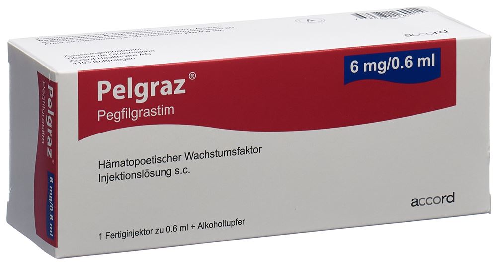 PELGRAZ Inj Lös 6 mg/0.6ml Fertiginjektor Injektor 0.6 ml, Hauptbild