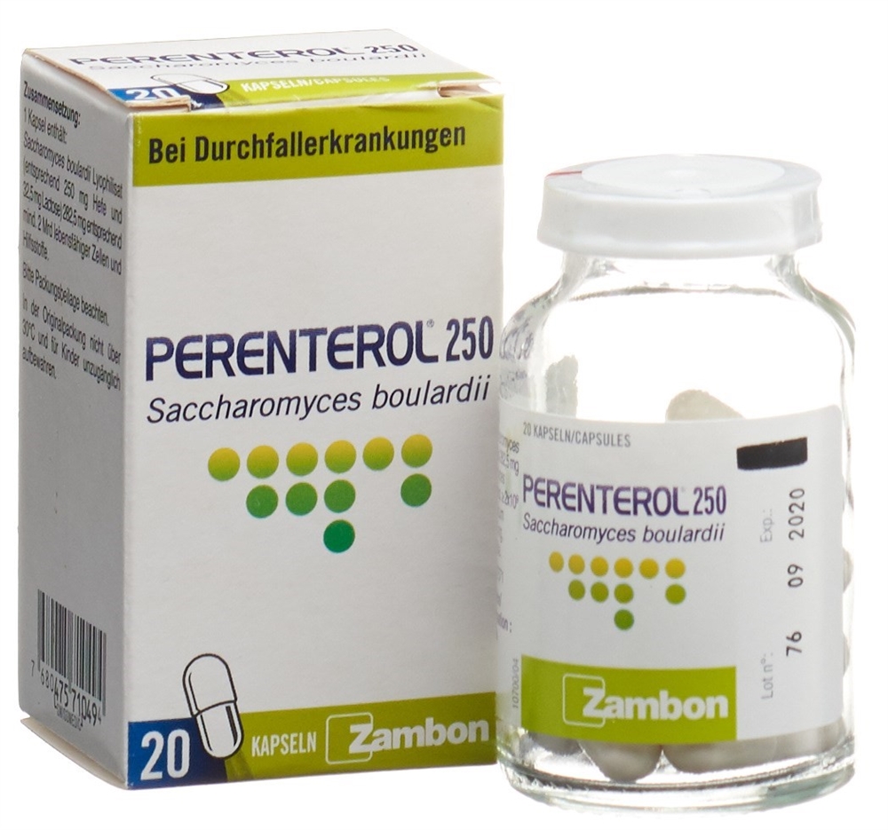 PERENTEROL Kaps 250 mg Glasfl 20 Stk, Bild 2 von 5