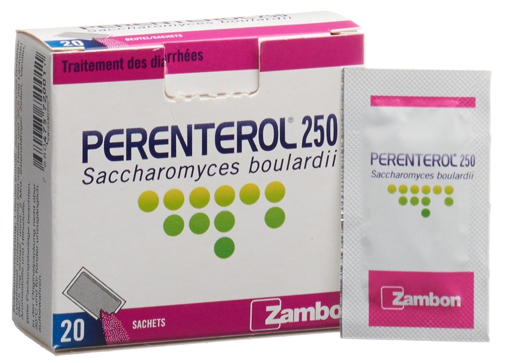 PERENTEROL pdr 250 mg sach 20 pce, image 3 sur 5