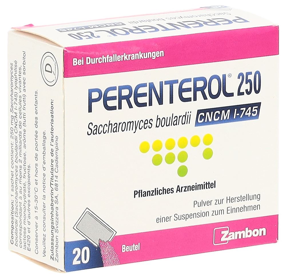 PERENTEROL Plv 250 mg Btl 20 Stk