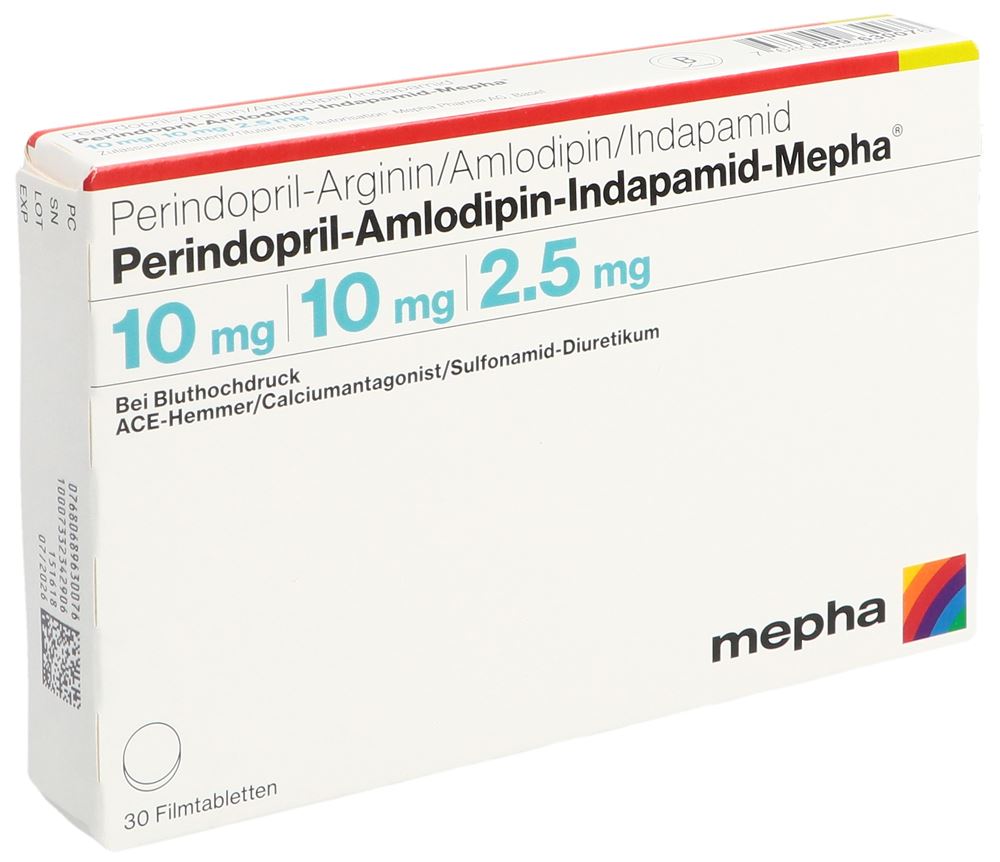 PERINDOPRIL AMLODIPINE Mepha, Hauptbild PERINDOPRIL AMLODIPINE Mepha, Hauptbild