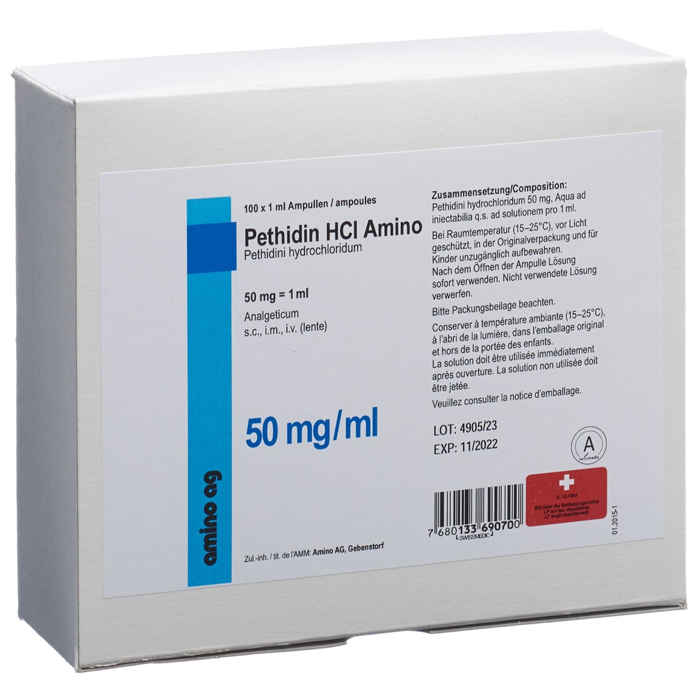 PETHIDINE HCL Amino 50 mg/ml, Hauptbild