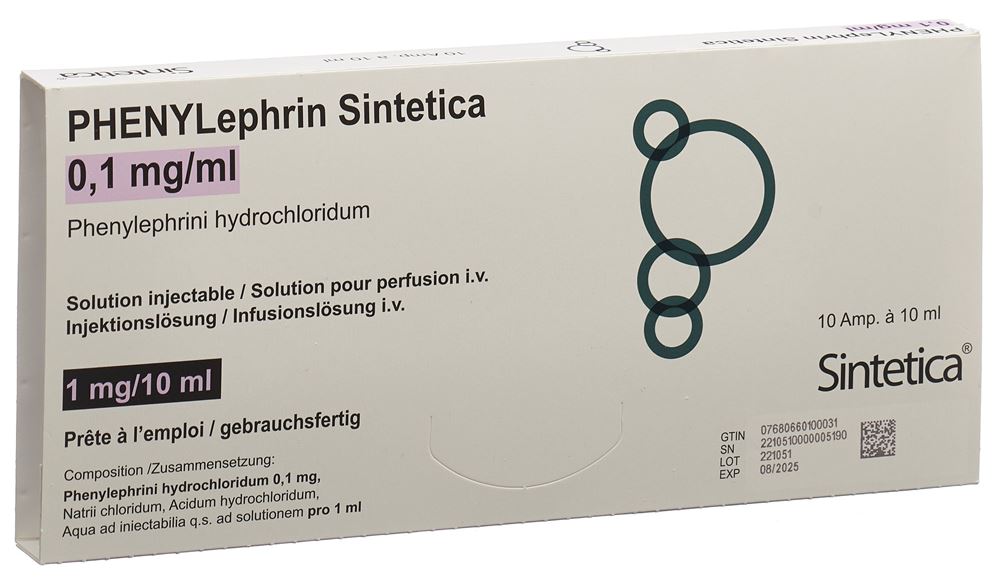 PHENYLEPHRINE Sintetica 1 mg/10ml, Hauptbild