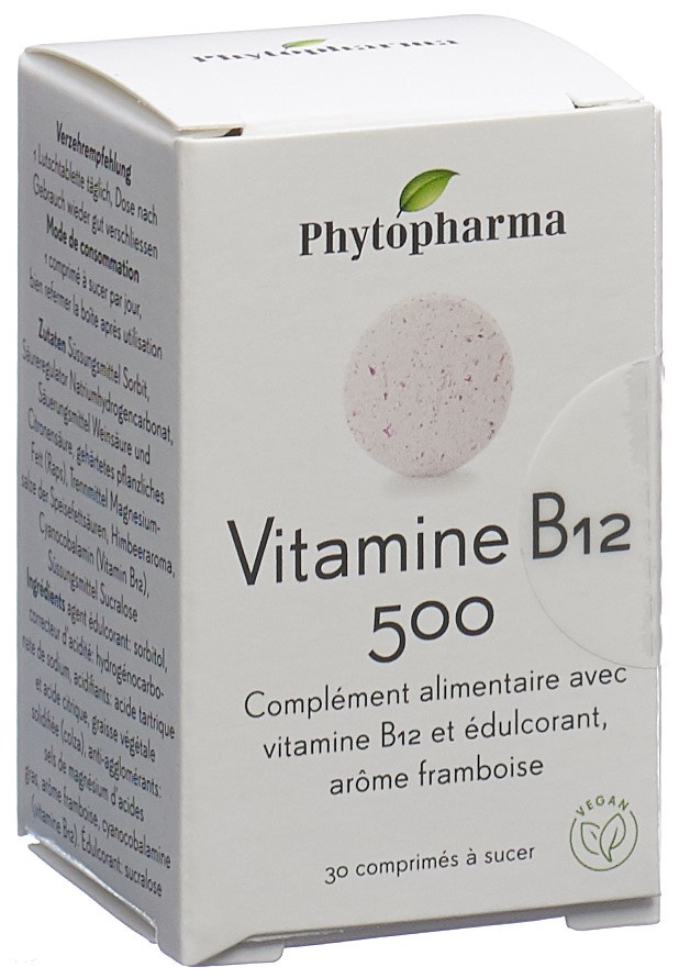 PHYTOPHARMA Vitamine B12 500 mcg, image 2 sur 3