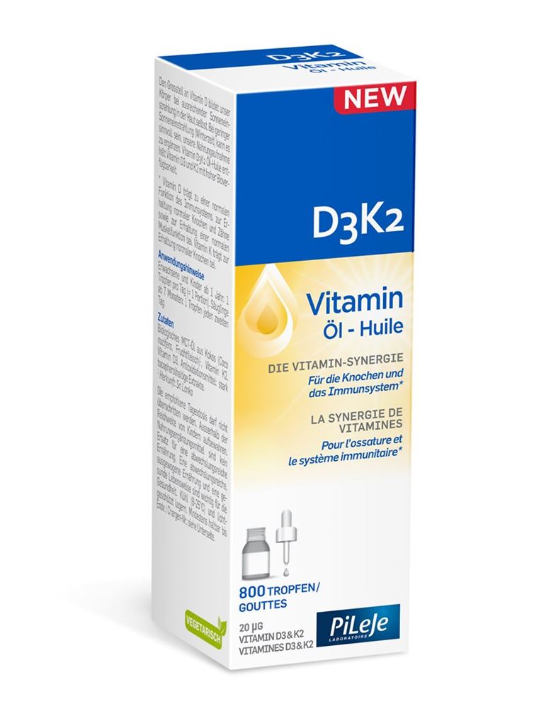PILEJE D3K2 vitamine huile, image principale
