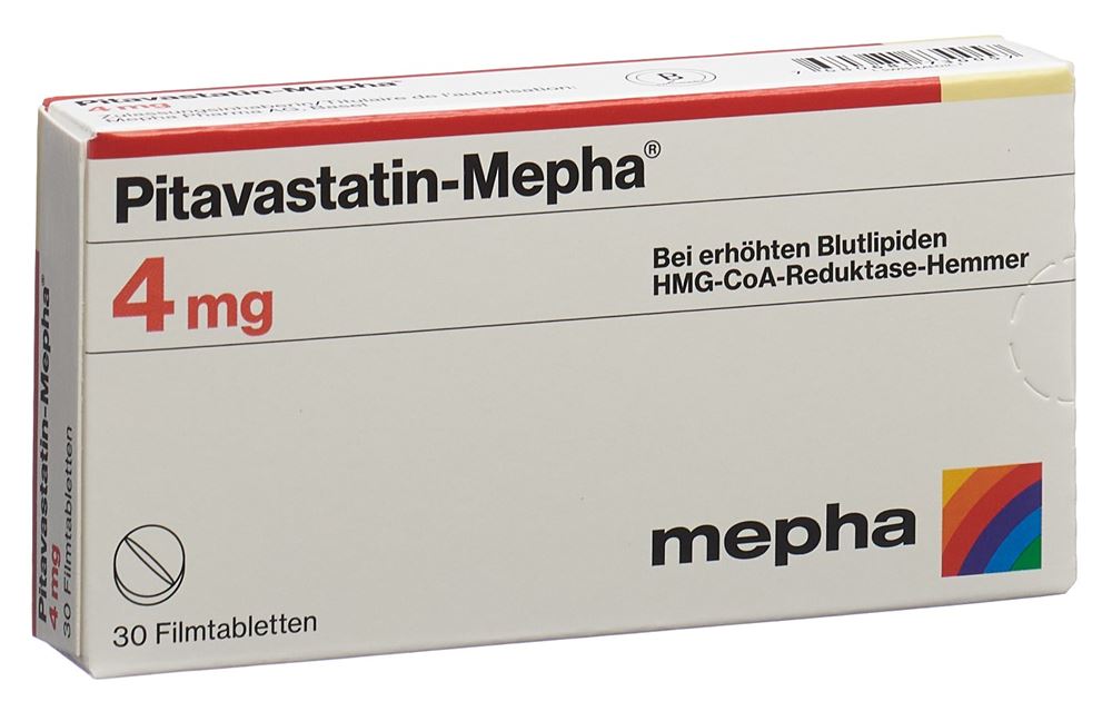 PITAVASTATIN Mepha 4 mg, Hauptbild