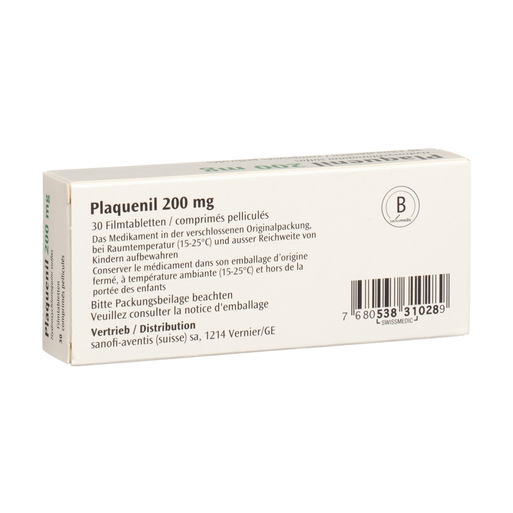 PLAQUENIL Filmtabl 200 mg Blist 30 Stk, Bild 2 von 2