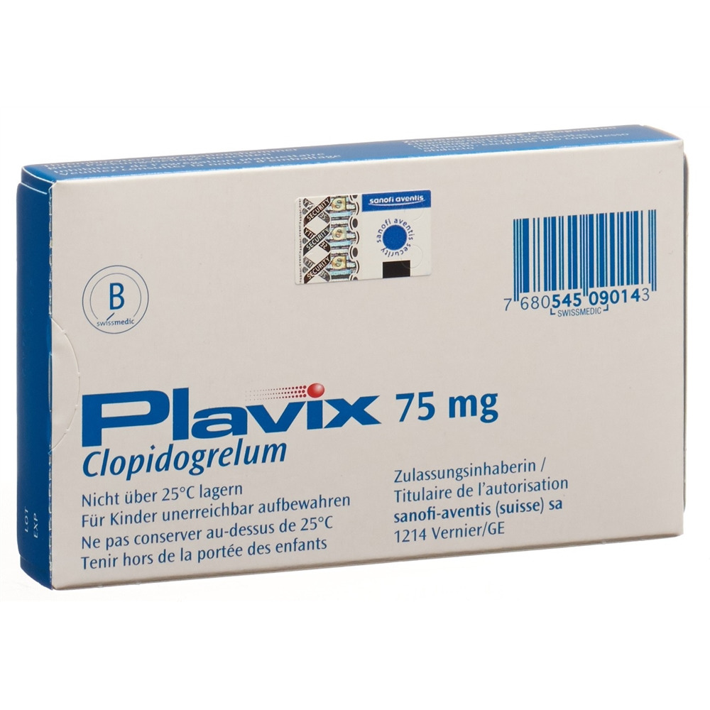 PLAVIX Tabl 75 mg Blist 28 Stk, Bild 2 von 2