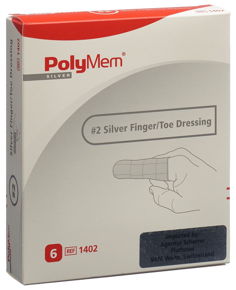 POLYMEM Finger/Toe Dressing Silver M 6 Stk | Online bestellen