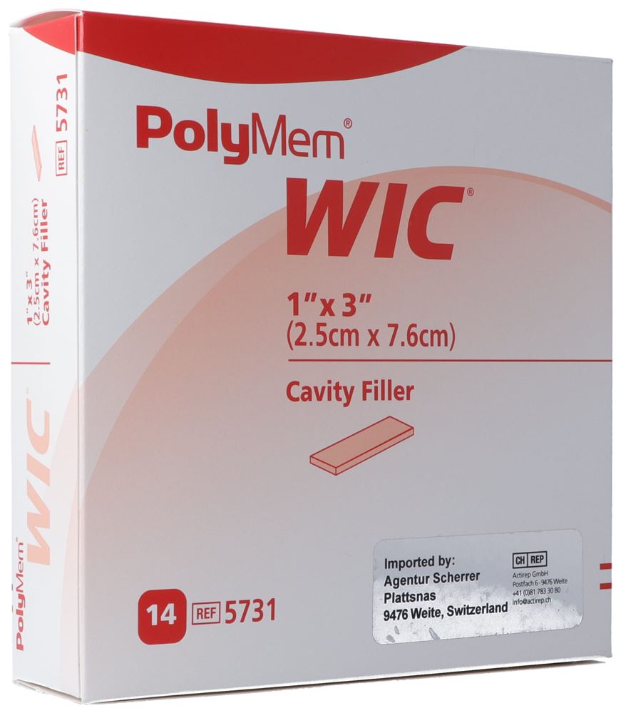 Polymem Wic Cavity Filler 2.5x7.6cm 14 Stk 