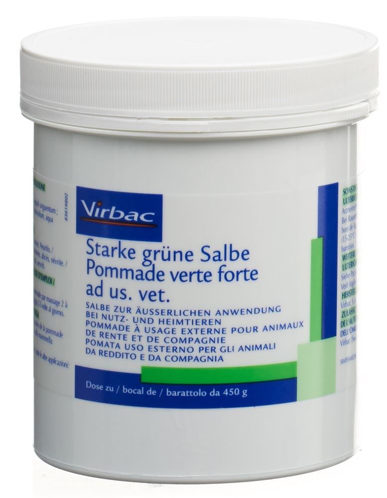 POMMADE VERTE FORTE ong ad us vet. 450 g