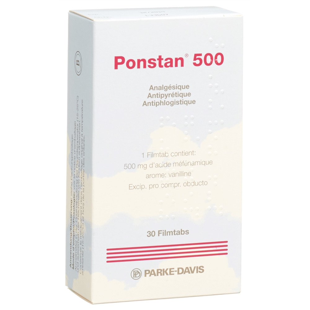 Ponstan cpr pell 500 mg blist 30 pce, image 2 sur 2